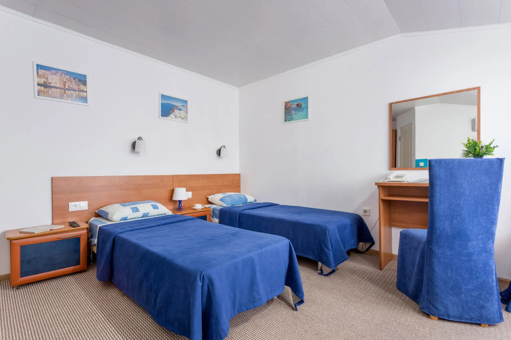 1 Bedroom Standard Double room with balcony and with courtyard view (twin beds)