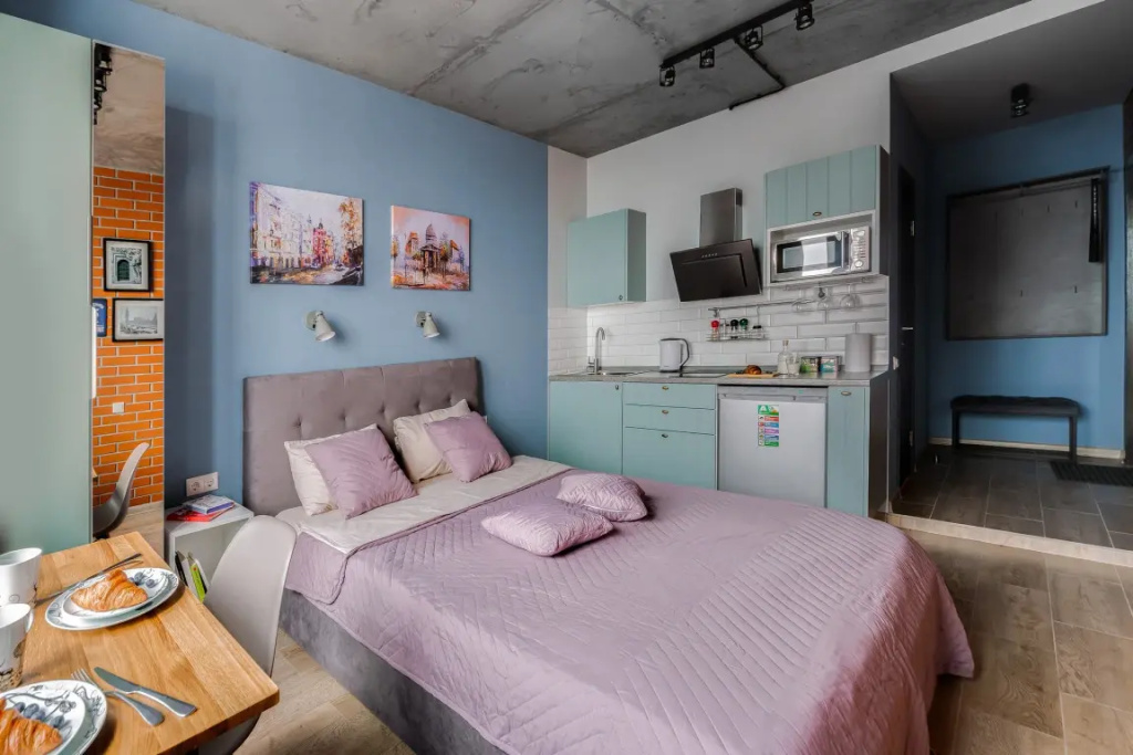 Апартаменты SMART LOFTS | Navy | 25 этаж с видом | ЖК бизнес-класса рядом с метро — фото