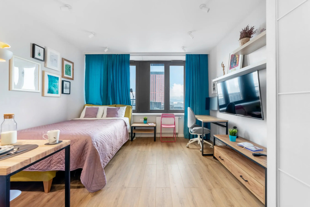 Апартаменты SMART LOFTS | Aquamarine | Вид с 24 этажа на закат | ЖК бизнес-класса — фото