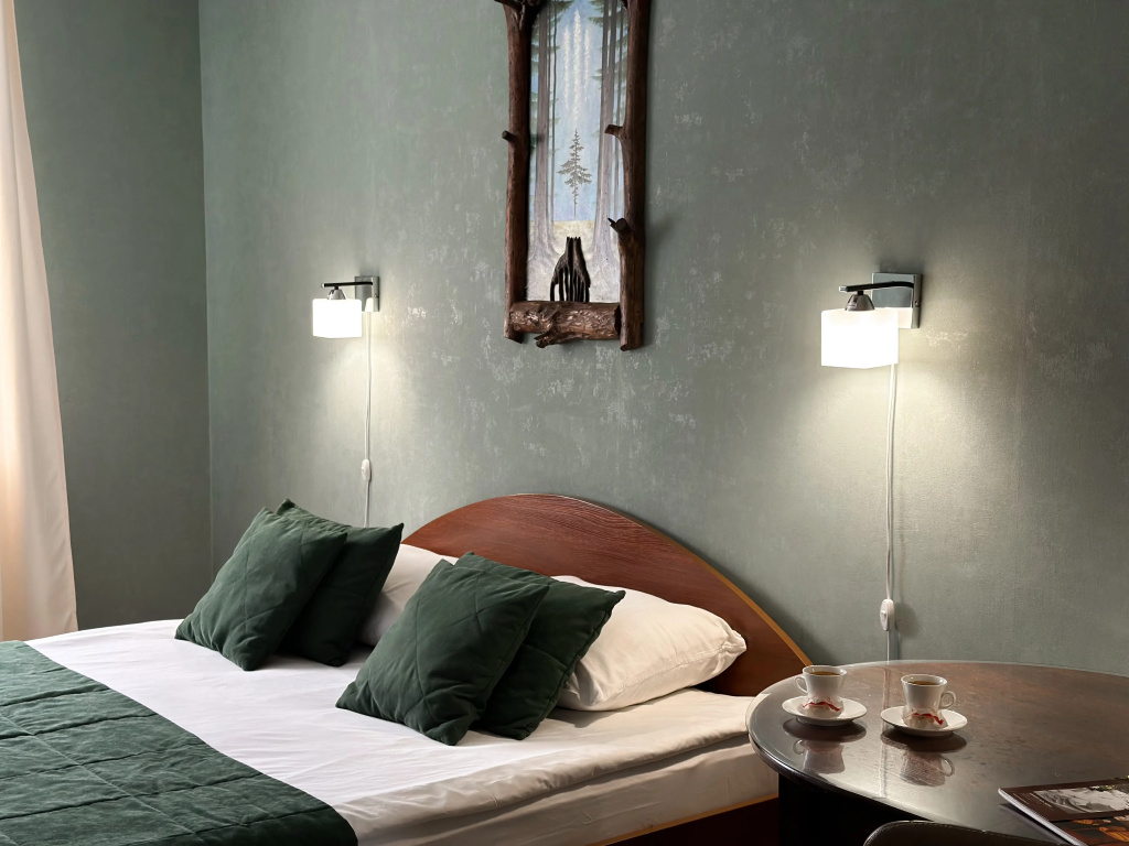 2 rooms Deluxe Double room with city view (full double bed)