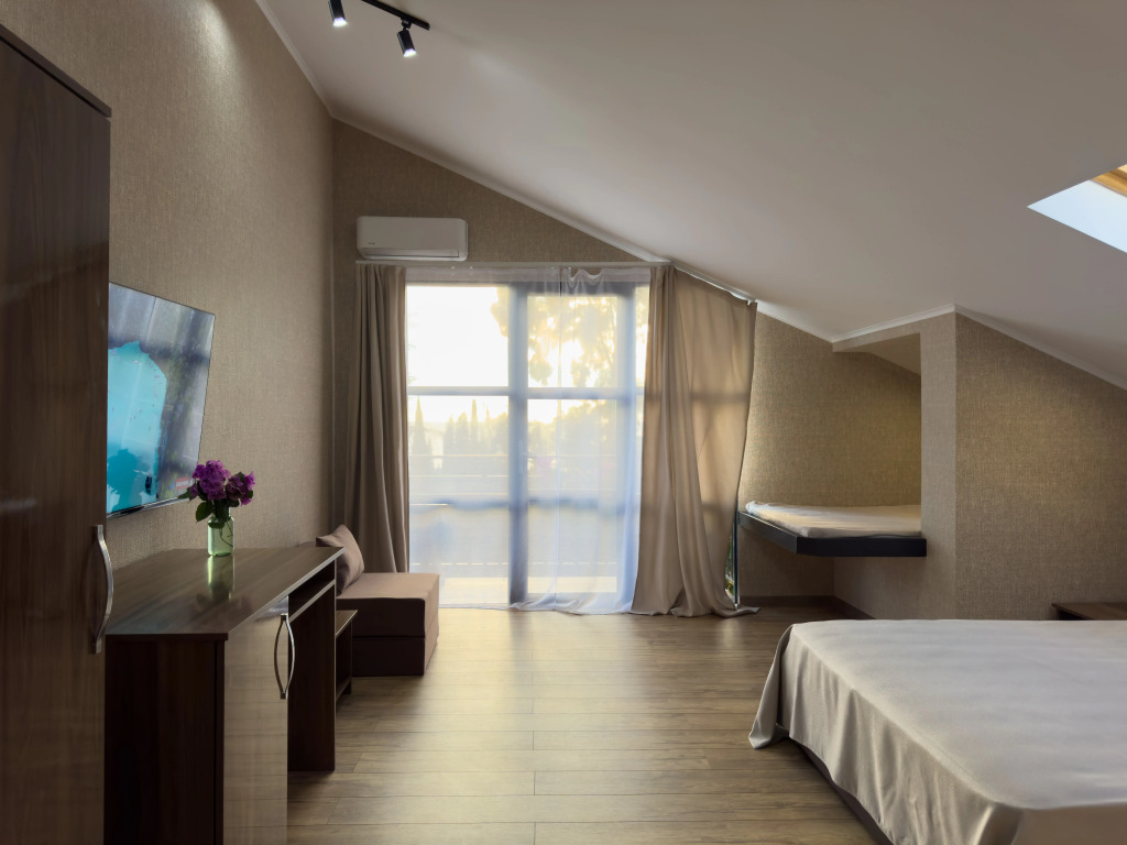 Трёхместный номер Супериор Плюс c 1 комнатой с балконом и с красивым видом из окна в Aimara