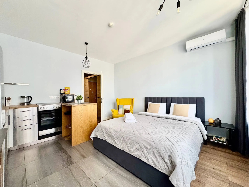 Апартаменты Lalapart Cozy loft на 18 этаже в ЖК Савеловский Сити — фото