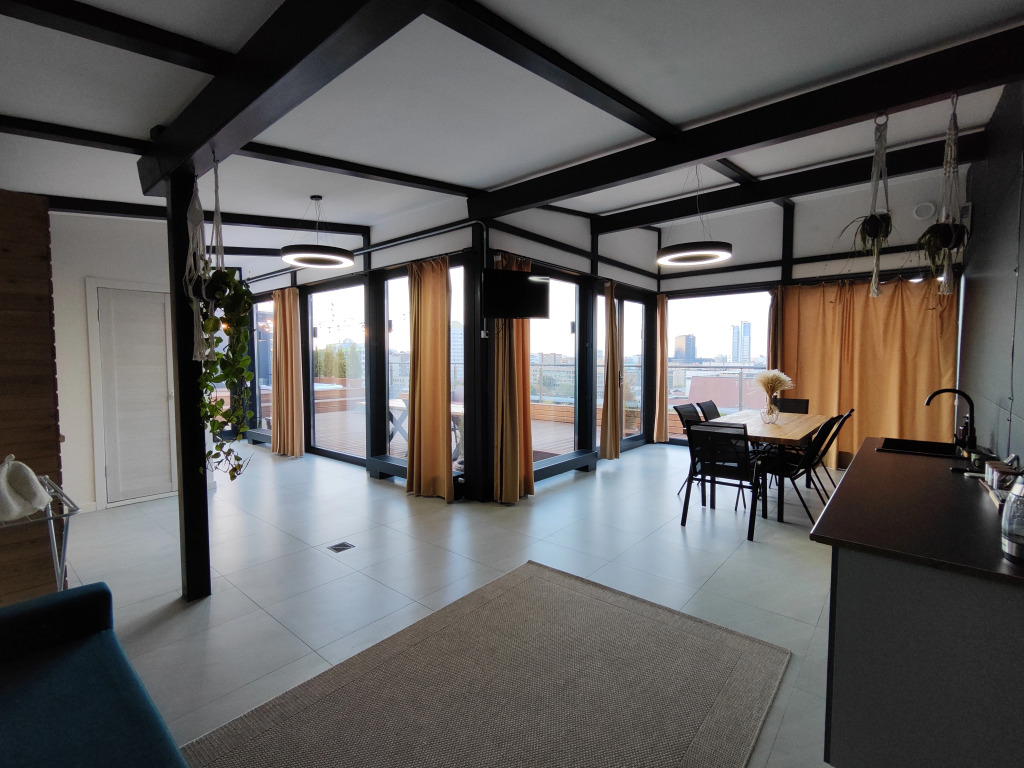 Апартаменты с 3 комнатами с балконом и с красивым видом из окна в Апарт-отель Residence Graphite