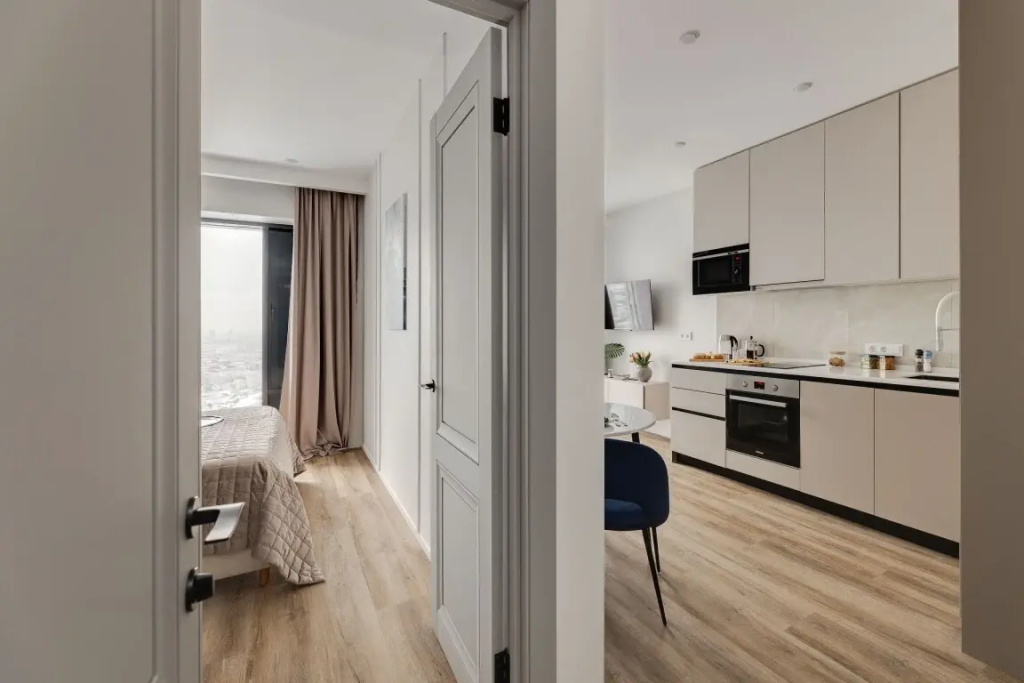 Отель Апартаменты SMART LOFTS | Panorama | 52 этаж с видом на закат | Отдельная спальня | У метро в Москве
