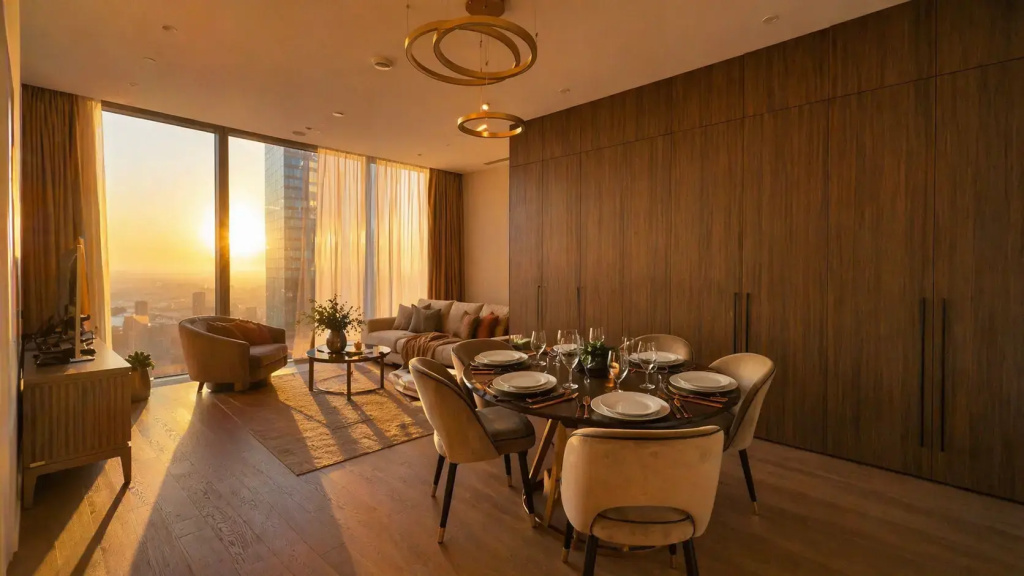 Апартаменты Sky City Moscow 75 этаж! Шикарный вид на МГУ, Парк Победы, Лужники, башни и город! Дизайнерский! Закатная стороны! — фото