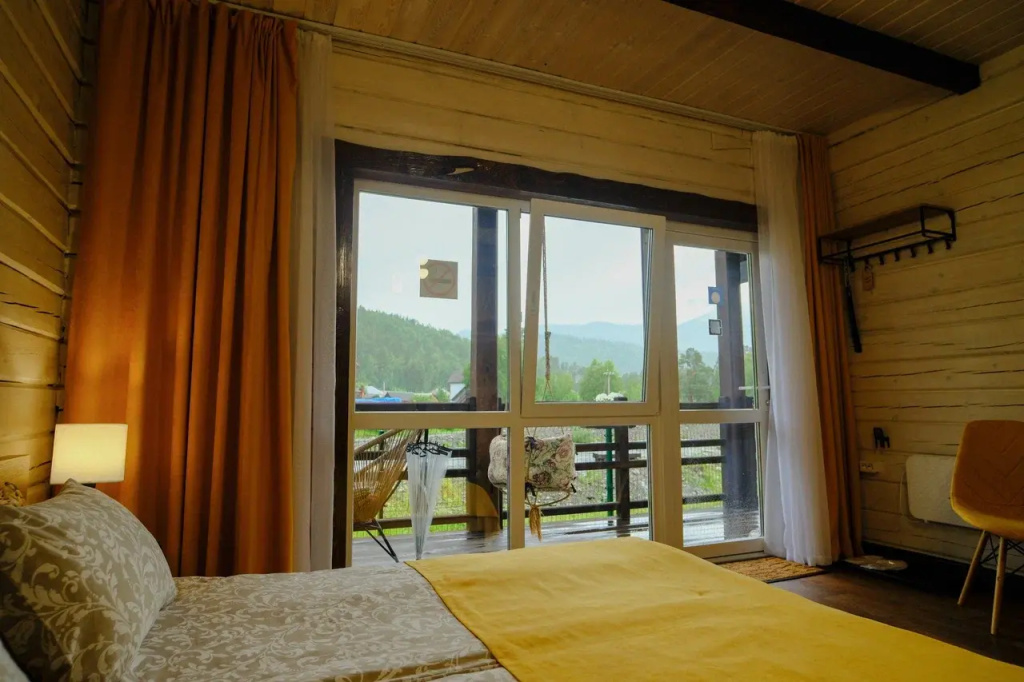 Deluxe Double room with balcony and with river view (full double bed)