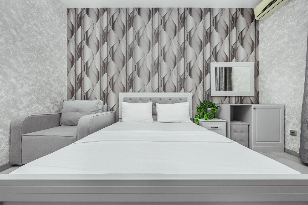 Двухместная студия с террасой семейная двуспальная кровать в Green rent