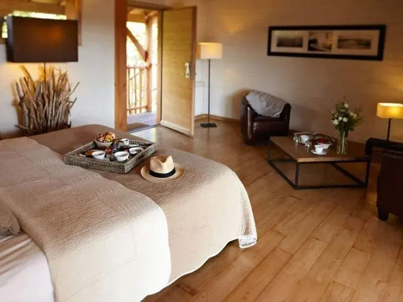 經典雙人房,設有陽台及雙人床