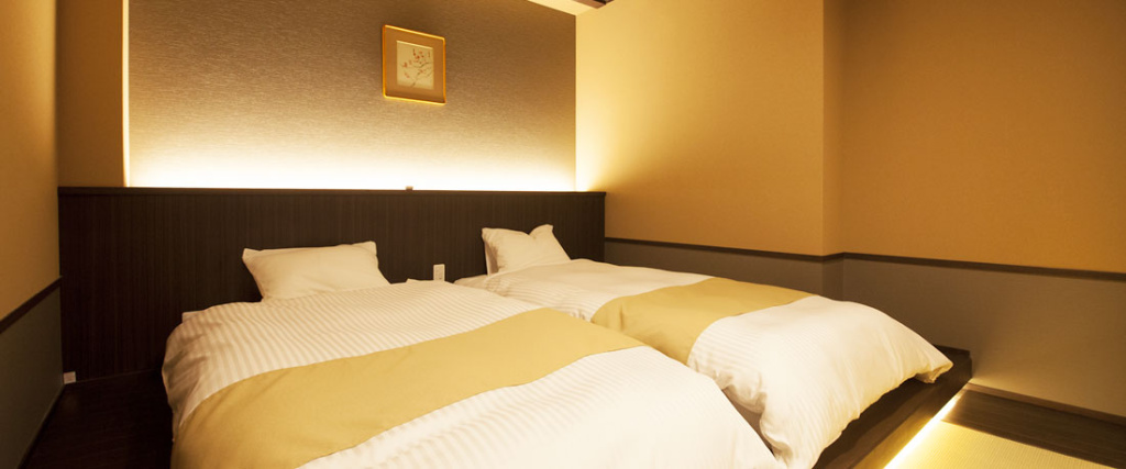 Japanese-Western-Style with Open-Air Bath Double room (twin beds)