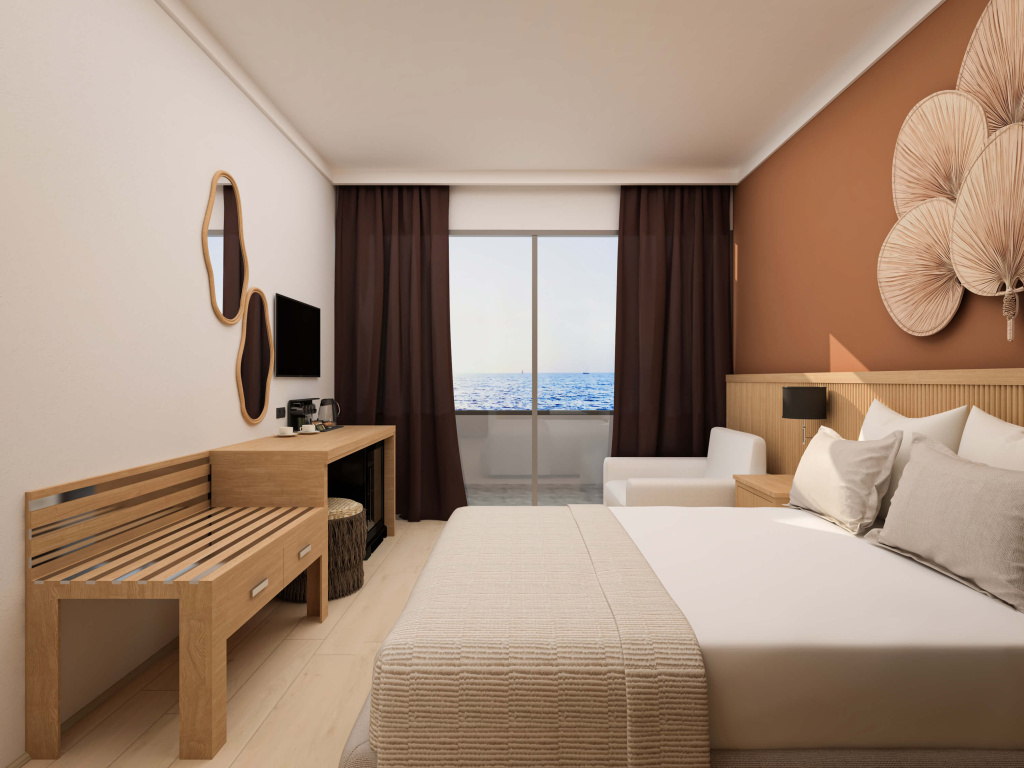 Top Double room with sea view (full double bed)