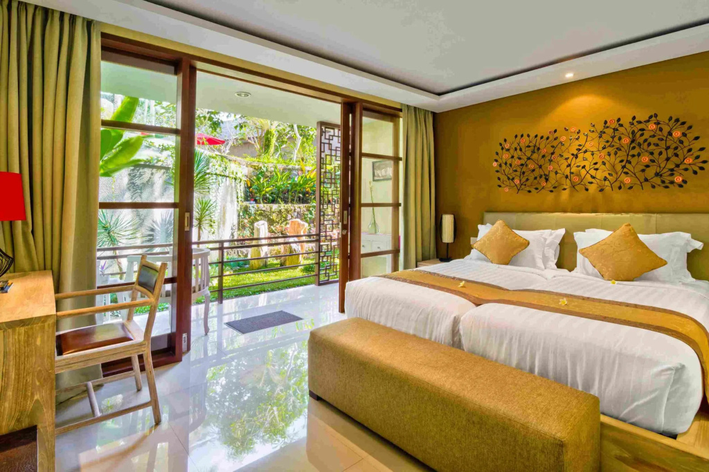 Deluxe Double room with garden view (full double bed)