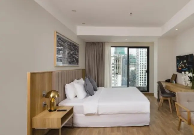Двухместный полулюкс с видом на океан двуспальная кровать в Nagar Hotel Nha Trang
