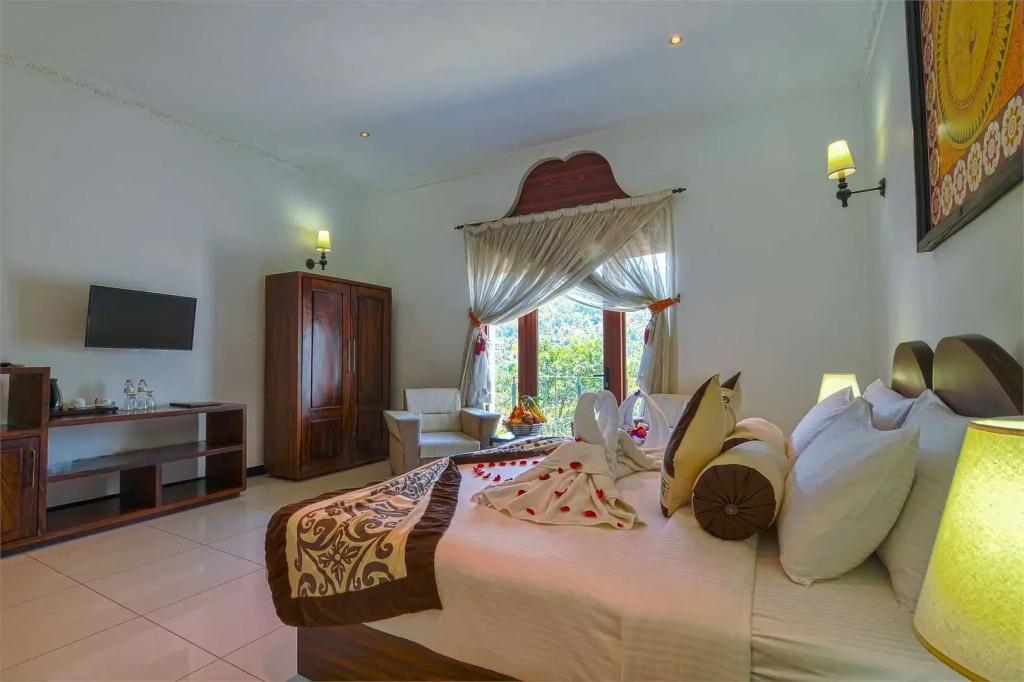 Deluxe Double room with balcony and with mountain view (full double bed)