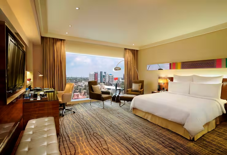 Deluxe Double room with city view high floor (full double bed)
