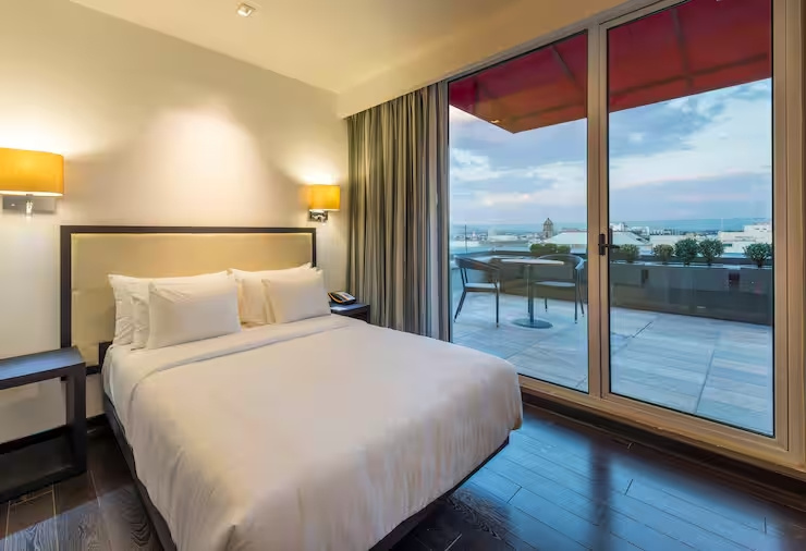 Guest with terrace Double room (full double bed)
