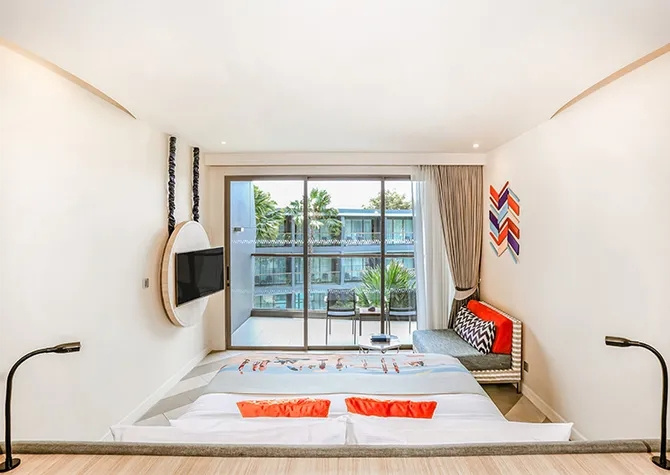 SIS Over The Stella Pool Double room with balcony and with pool view (twin beds)