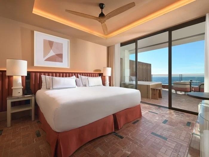 (1)Double Junior Suite with side sea view (full double bed) (bed type is subject to availability) at El Fuerte Marbella in Marbella