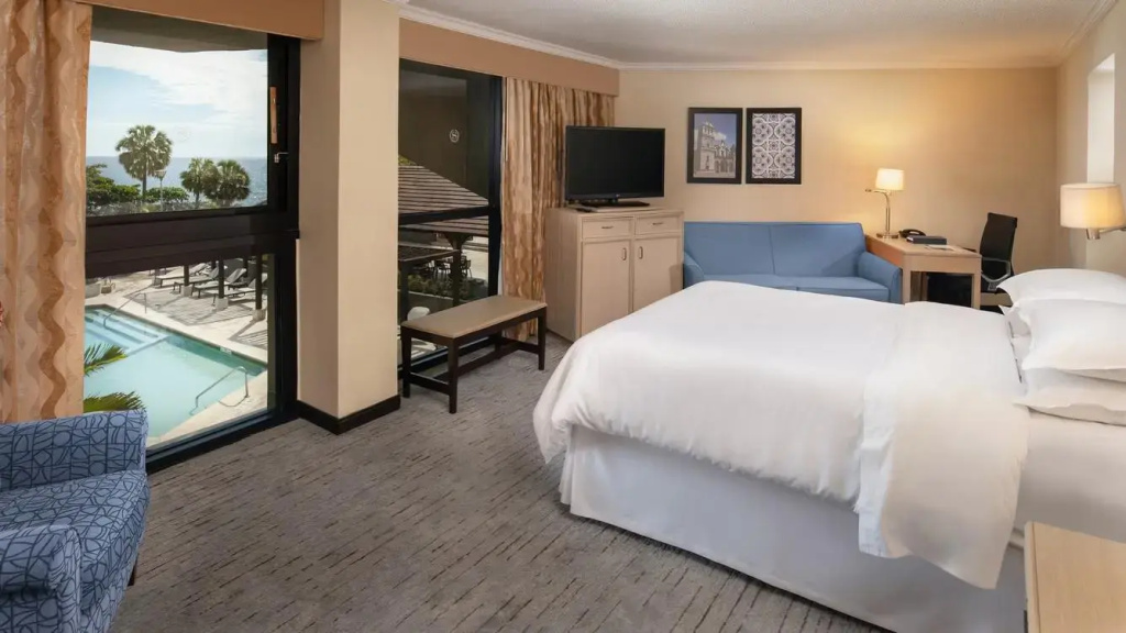 1 Bedroom Double Club Junior Suite with pool view (full double bed)