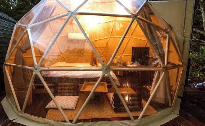 Double Sky Tent Dome with river view (full double bed)