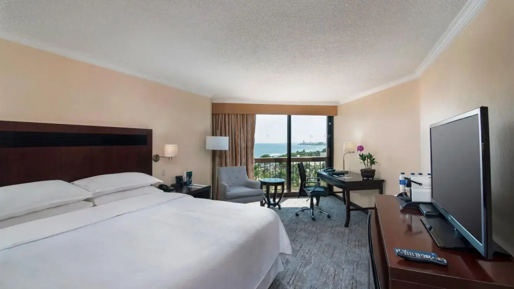 Larger Double room with ocean view (full double bed)