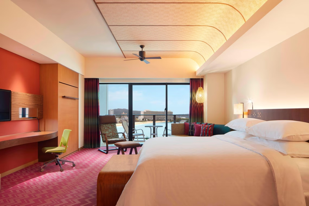 Premium Ocean South Tower Double room with balcony and with ocean view full double bed