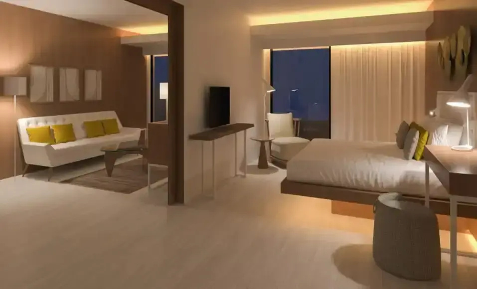 1 Bedroom Double Suite with sea view (twin beds)
