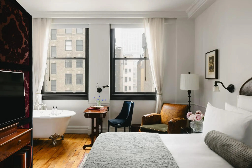 The Ned NoMad Room Type - Deluxe room (full double bed)