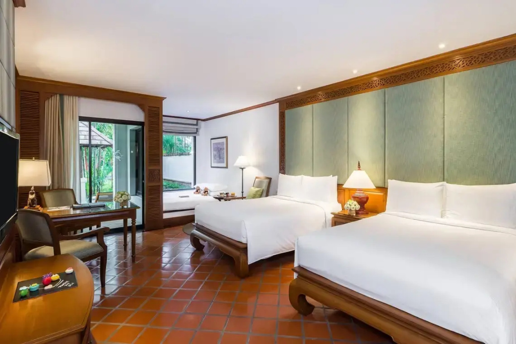 Family Double room with garden view (twin beds)