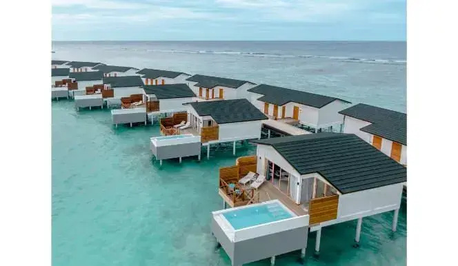 Lagoon with Pool Double Suite, bed type is subject to availability, speedboat transfer included, full double bed room photo 1