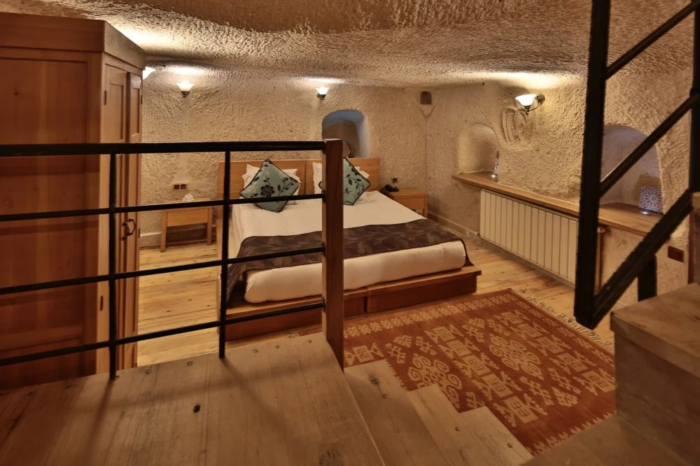 Двухместный люкс Cave Honeymoon двуспальная кровать в La Casa Cave