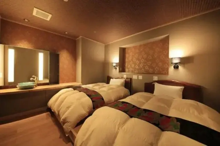 Tatami Area with Open-Air Bath Double Annex Adult Only with mountain view (twin beds)