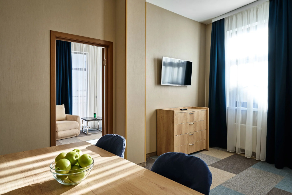 Двухместные апартаменты Корпус Центр №1 с 1 комнатой двуспальная кровать в Вальсет Премиум