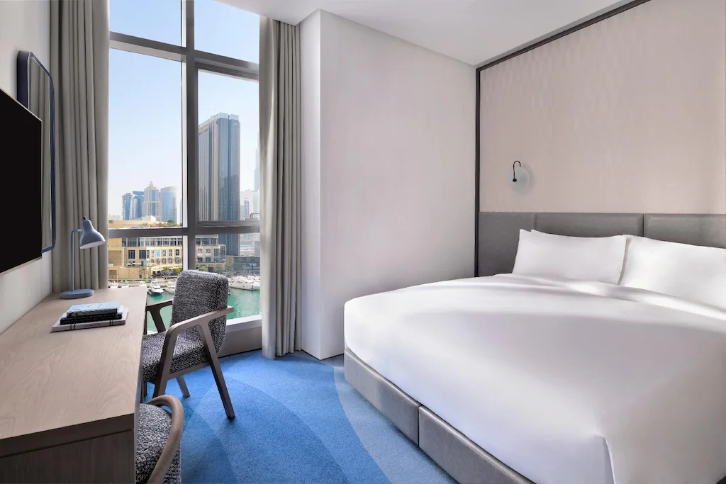 1 Bedroom Double Residence with balcony and with Marina view (full double bed)