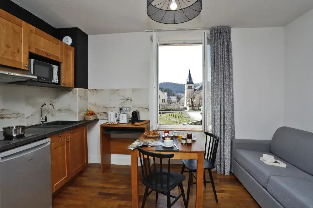Studio with garden and village view