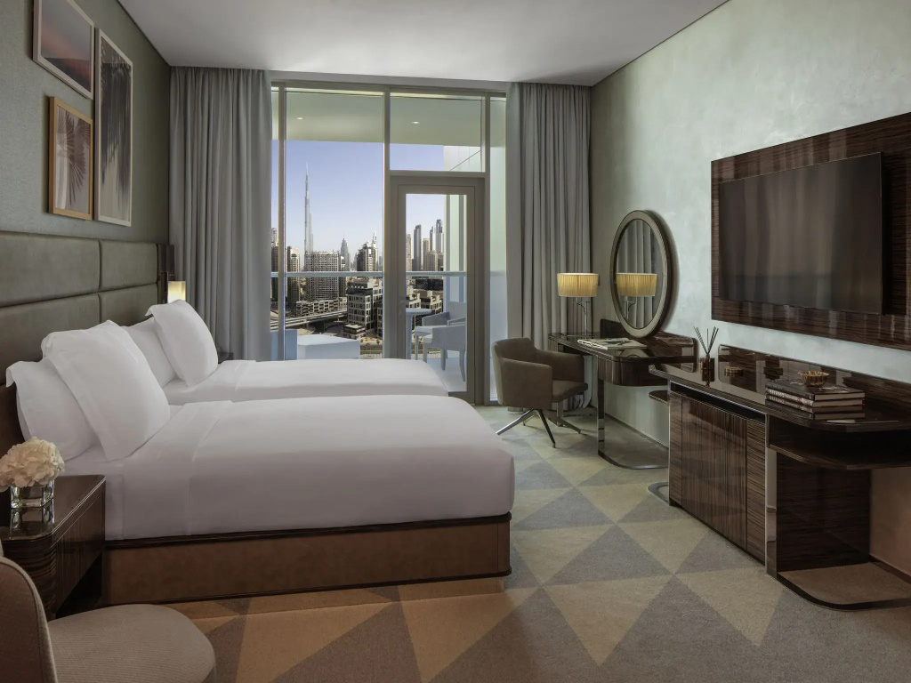 VIP Double room with balcony and with Burj Khalifa view (twin beds)