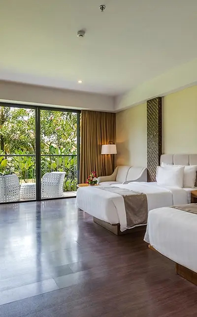 Deluxe Double Garden View twin beds