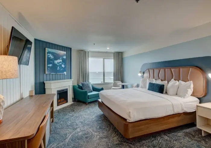 Double room with ocean view (full double bed)