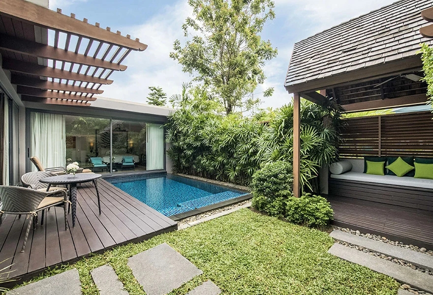 Двухместный номер Pool Pavilion двуспальная кровать в Anantara Mai Khao Phuket Villas