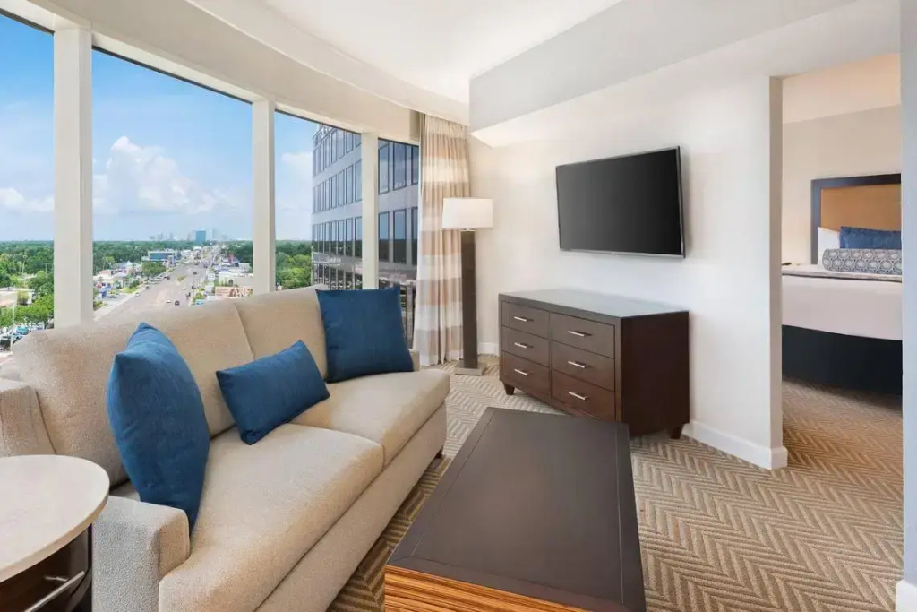 Corner Double Junior Suite with city view (full double bed)