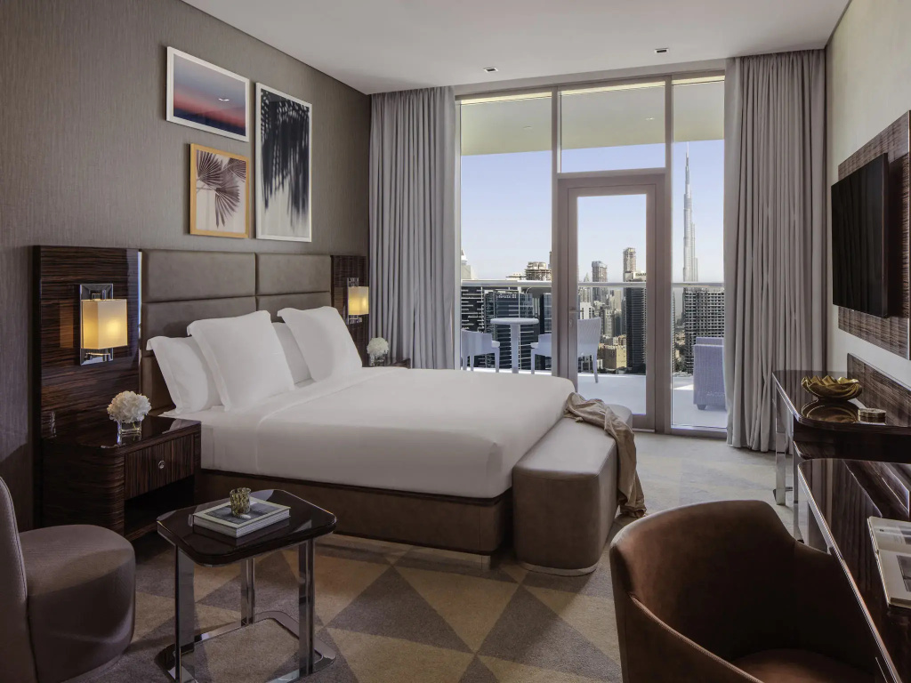 VIP Double room with balcony and with Burj Khalifa view (full double bed)