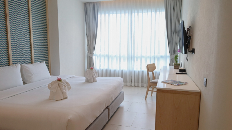 Двухместный полулюкс двуспальная кровать в Peach Hill Resort