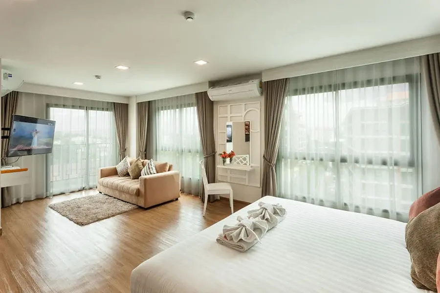 1 Bedroom Double Suite twin beds