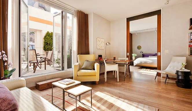 Terrace 1.5 Bath Double Suite (full double bed)