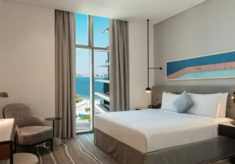 1 Bedroom Palm Double Suite with sea view full double bed