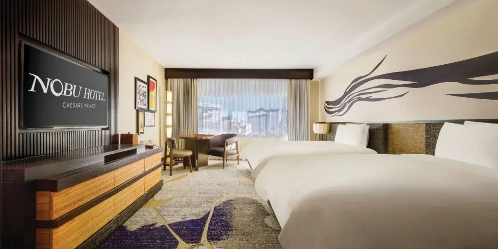 Nobu Double room Partial Strip View (twin beds)
