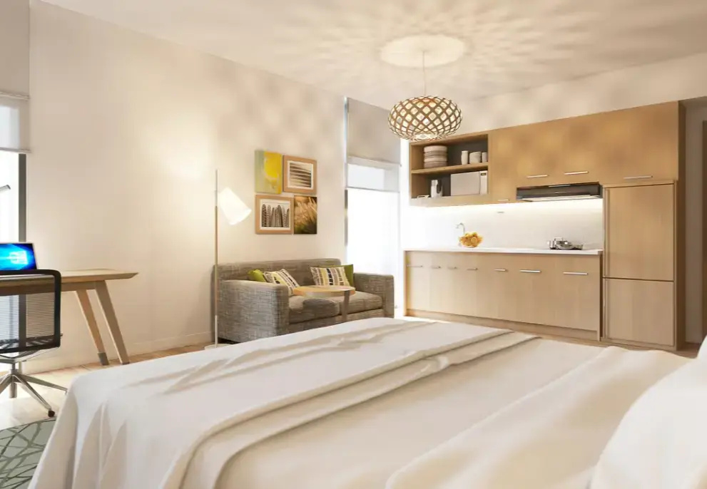 Superior Double Studio Apartment, bed type is subject to availability, full double bed room photo 1