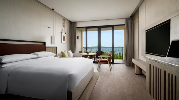 Double room with ocean view (full double bed)