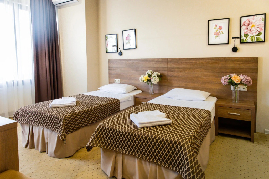 Двухместный номер Стандарт на 1 этаже 2 отдельные кровати в ТиАдель