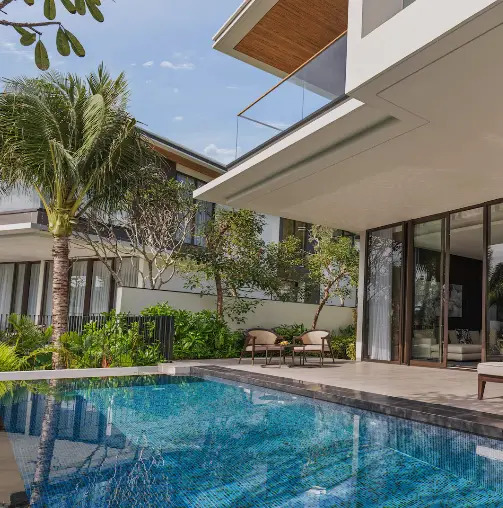 Вилла с бассейном Lush с 3 комнатами в Villa Le Corail, A Gran Melia Hotel
