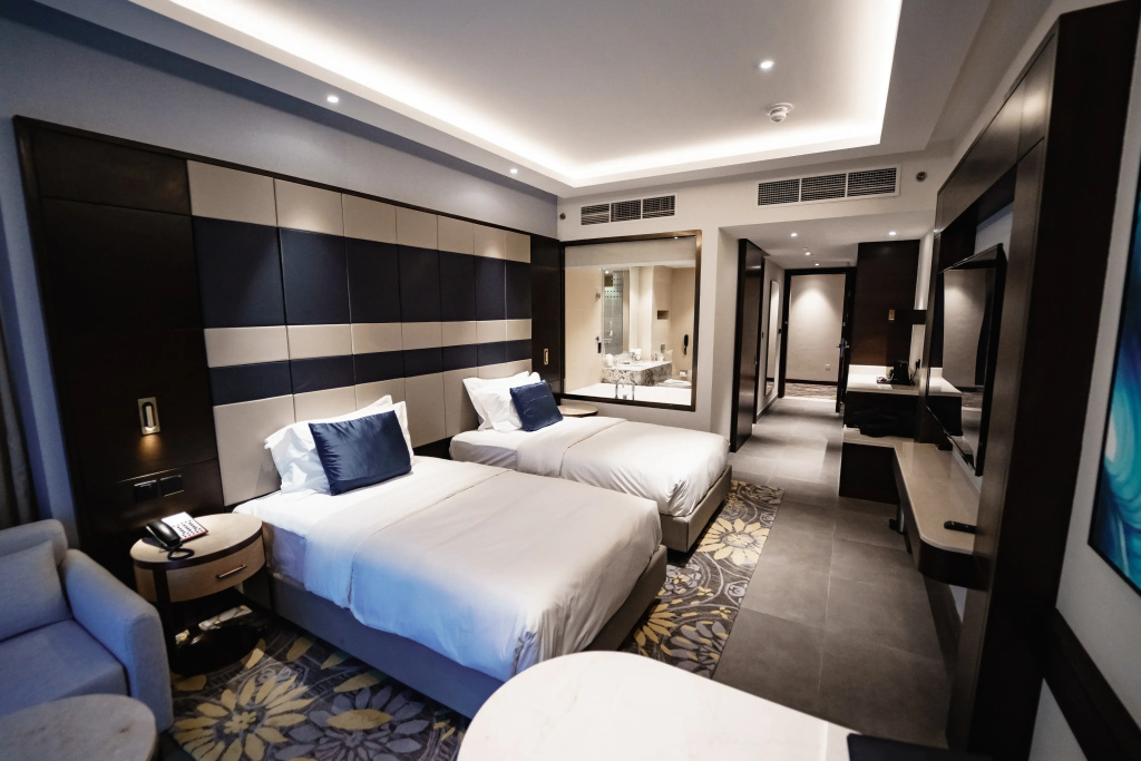 Premium Double room with balcony and with Burj Khalifa view (full double bed)